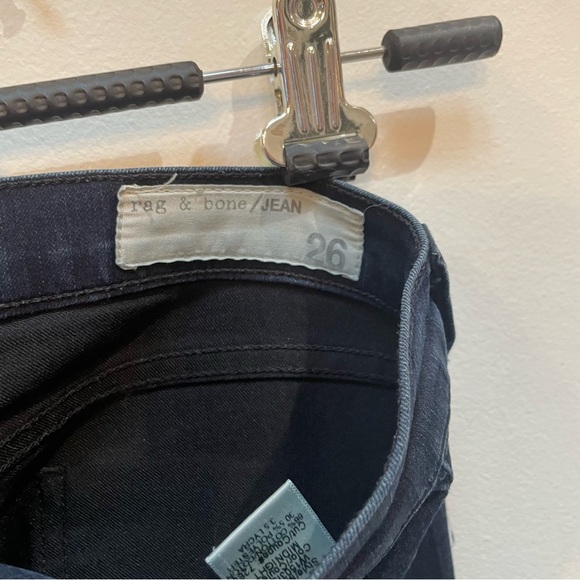 rag & bone Women's High Rise Jeans - Dark Blue - Picture 5 of 6